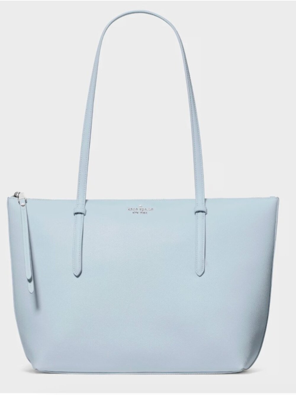 New Kate Spade All Day Large Tote Delicate Pebble Leather Pale Sapphirine - Picture 2 of 5